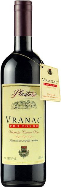 Вино Plantaze Vranac Pro Corde черв.сух.13.5% 0.75 л